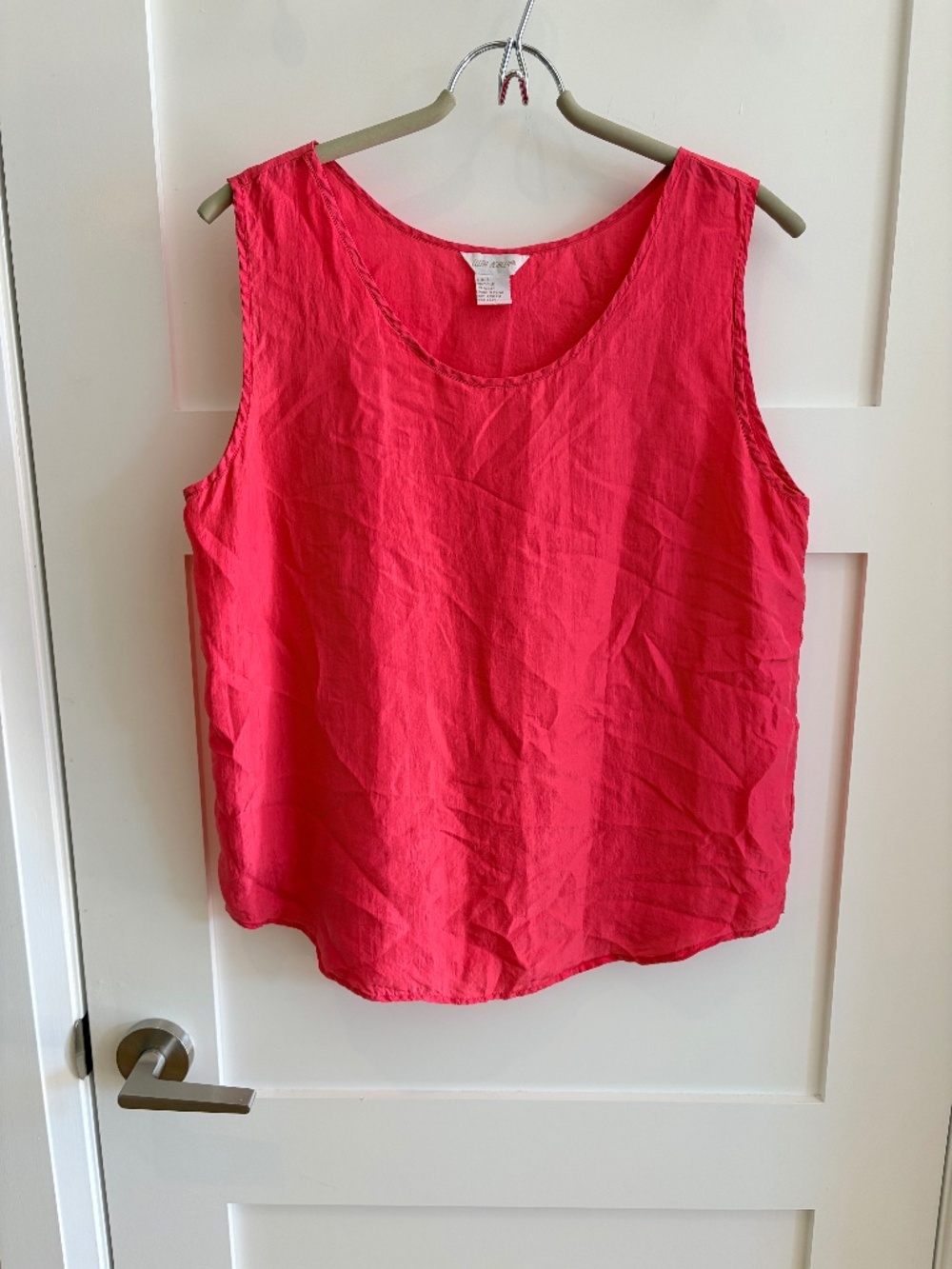 100% Silk Ellen Ashley Tank, Coral